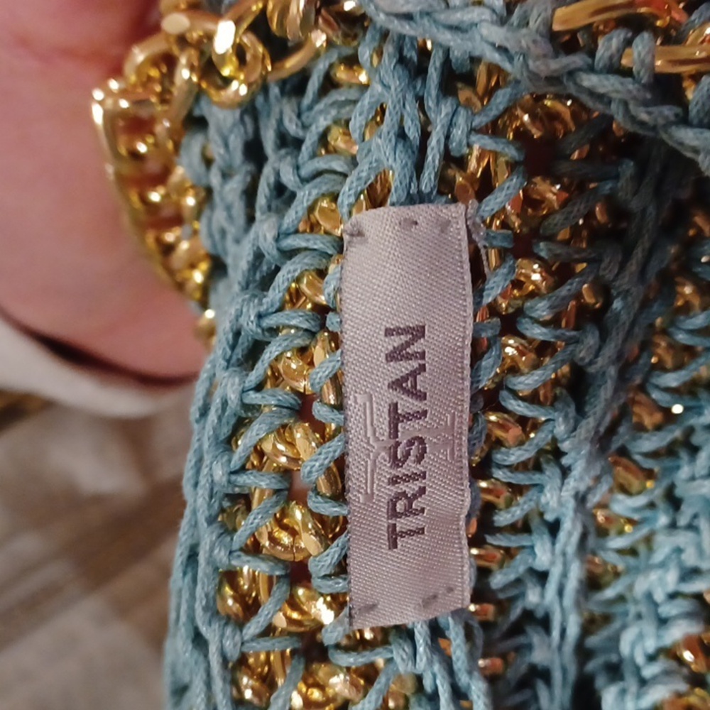 NOWT Tristan blue gold purse 👛 on chain⛓️ - Picture 7 of 12